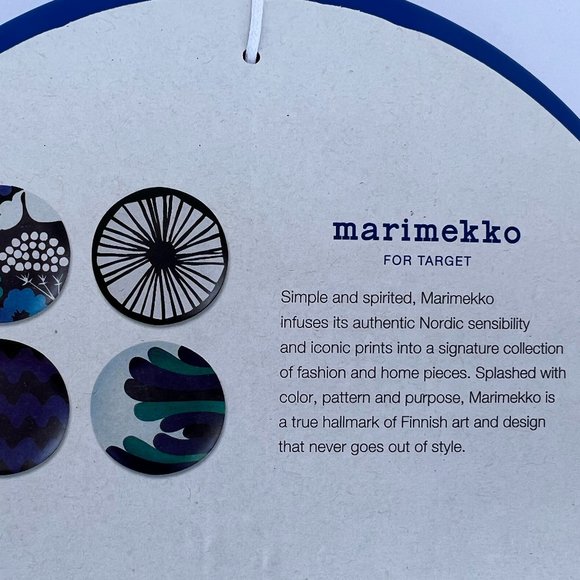 MARIMEKKO for Target NWT Melamine Salad Plate Set of 4 Blue Mix RARE NEW - Picture 9 of 10